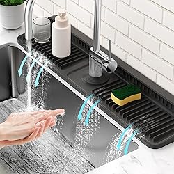 24'' Longer Faucet Mat for Kitchen Sink Splash
