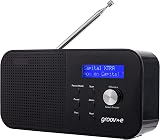 groov e Venice DAB FM Digital Radio with Alarm Bluetooth Portable Black