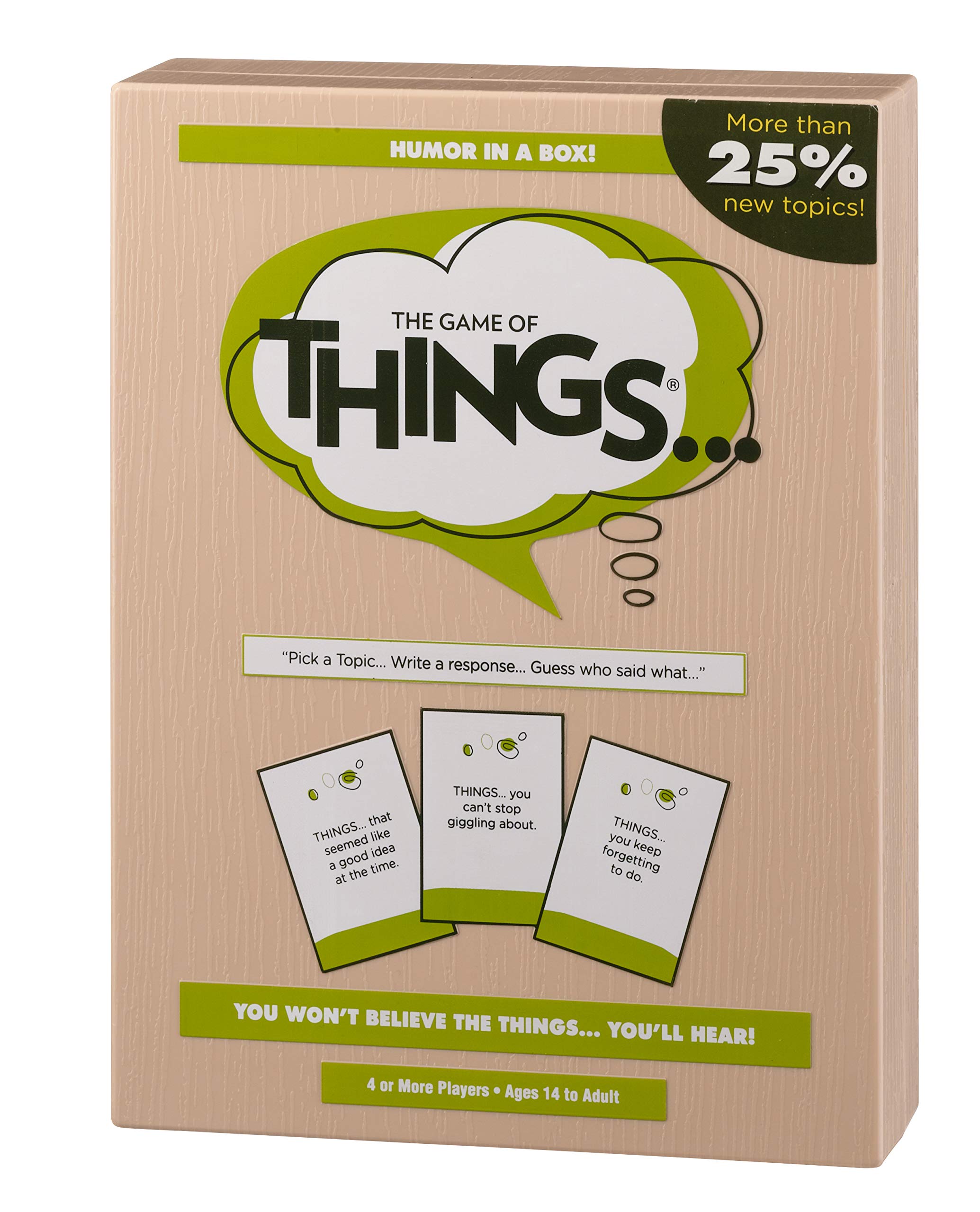 PlayMonster The Game of Things... 25% New Topics, 300 Topic Cards, Response Pad, Score Pad, 8 Pencils, Instruction - Family Party Game for 4+ Players, Ages 14+