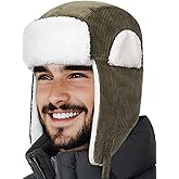OUTDOOR SHAPING Trapper Hat for Men Women Windproof Trooper Hat Ushanka Ear Flaps Warm Winter Outdoor Hats
