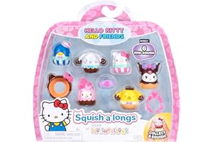Squish-a-longs Hello Kitty and Friends Ice Cream Mini-Squish + Accessory 6-Pack