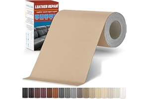 Sgooyir Self Adhesive Leather Repair Patch, 4"x 79" Leather Repair Tape for Couches, Vinyl Repair Kit for Furniture, Car Seat