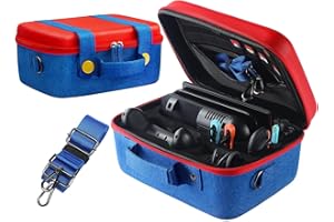 All in One Carrying Case for Nintendo Switch 2, Funlab Portable Storage Travel Messenger for Switch 2 with 14 Game Holders, S