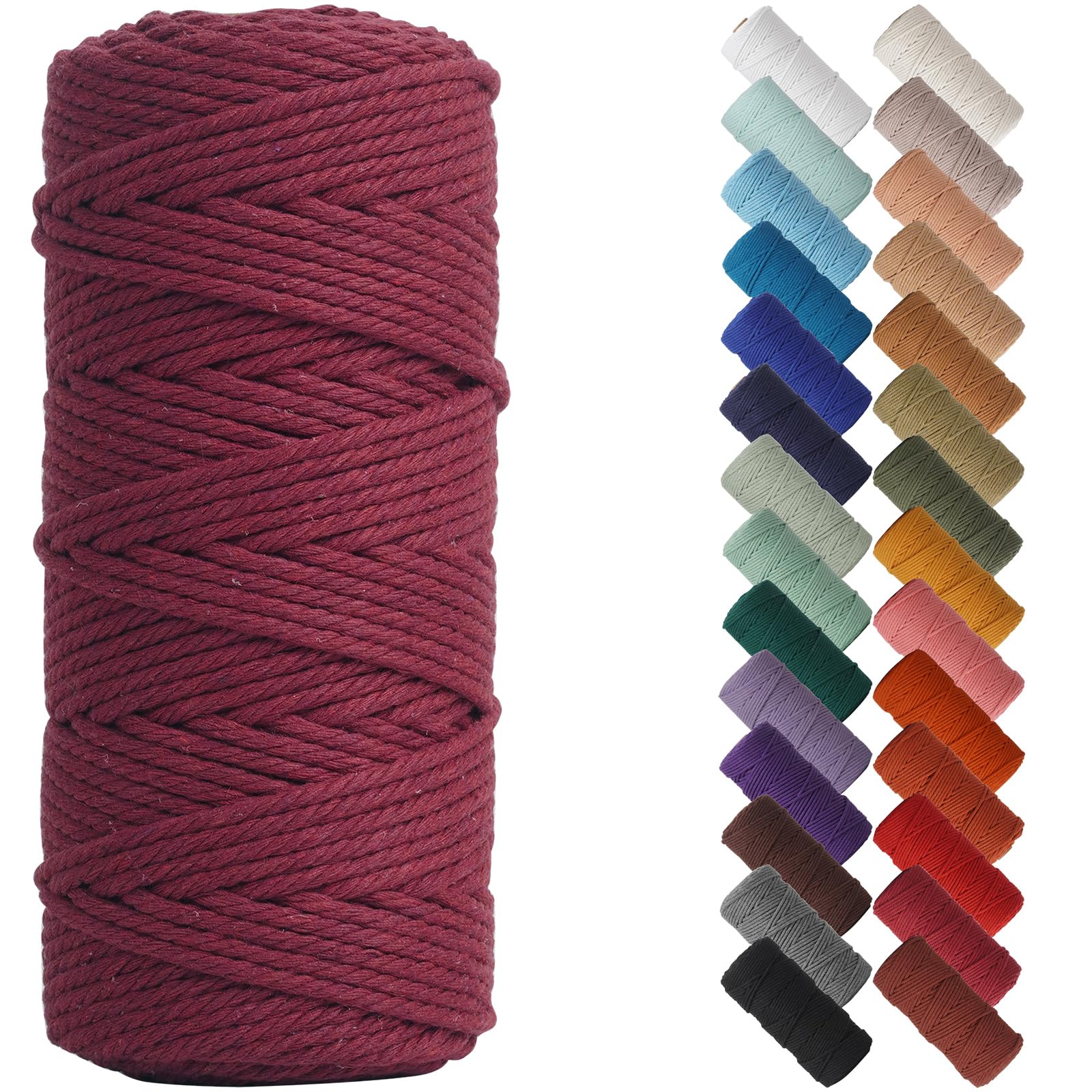 NOANTA Wine Red Macrame Cord 3mm x