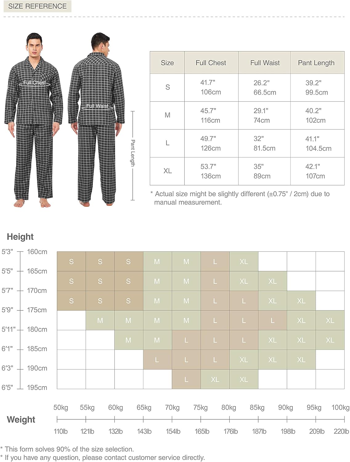 David Archy Men's Flannel Pajama Set Soft Cotton Button-Down Sleepwear With Fly Big and Tall PJ Set Lounge Wear at  Men’s Clothing store