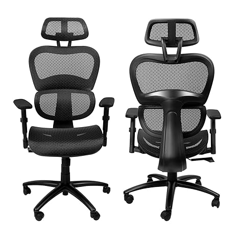 Komene Ergonomic Mesh Office Chair High Back Computer Chairs With Adjustable Headrest Backrest 3d Flip Up Arms Swivel Executive Chairs More