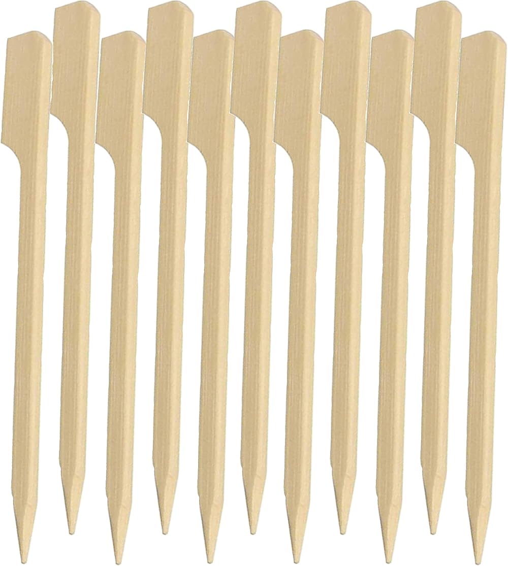 Grids London 50 x 15cm Paddle Skewers for BBQ Grill Cocktail Party Fruit Fondue