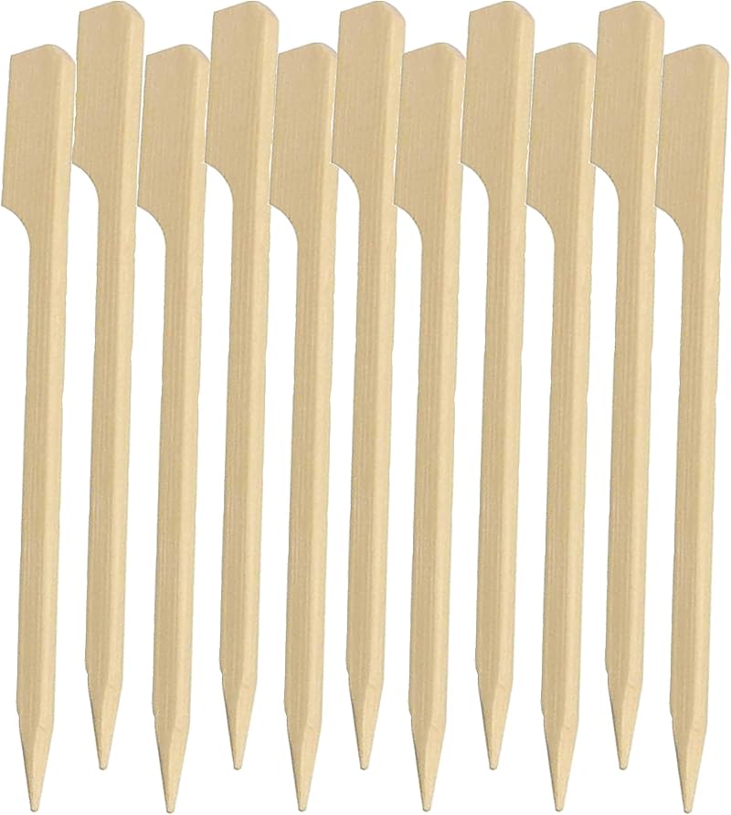 Grids London 50 x 15cm Paddle Skewers for BBQ Grill Cocktail Party Fruit Fondue
