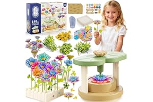 DQMOON Crafts for Girls 8-12,Craft Kits DIY Fabric Flower Bouquet,Build Your Own Flowers,Toys for 8-12 Years Old,Educational Arts & Crafts Activity, Gardening Pretend Play, 8-12 Year Old Girl Birthday Gifts