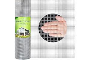 Thinkahead Hardware Cloth 1/2 inch 24 X 100 ft 19 Gauge, Galvanized Wire Mesh Roll, Welded Wire Fencing, Hardware Cloth for Chicken Coop Wire, Rabbit Cage Wire
