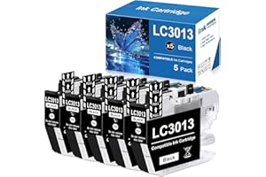Compatible LC3013 Ink Cartridges Black Replacement for Brother LC-3013 LC3011 Ink Cartridges for Brother Printer MFC-J491DW M