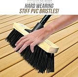 Newman and Cole 10 Wave Stiff PVC Broom with Metal Handle Heavy Duty view 4
