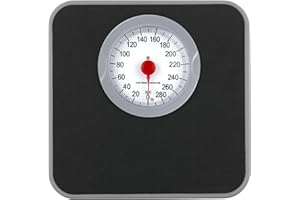 ONGTEED Analog Scale for Body Weight, Mechanical Bathroom Scale, 300lb Analog Weight Scale, Dial Scale with Wider and Thicker Anti-Slip Platform, Simple Calibration, No Battery Required