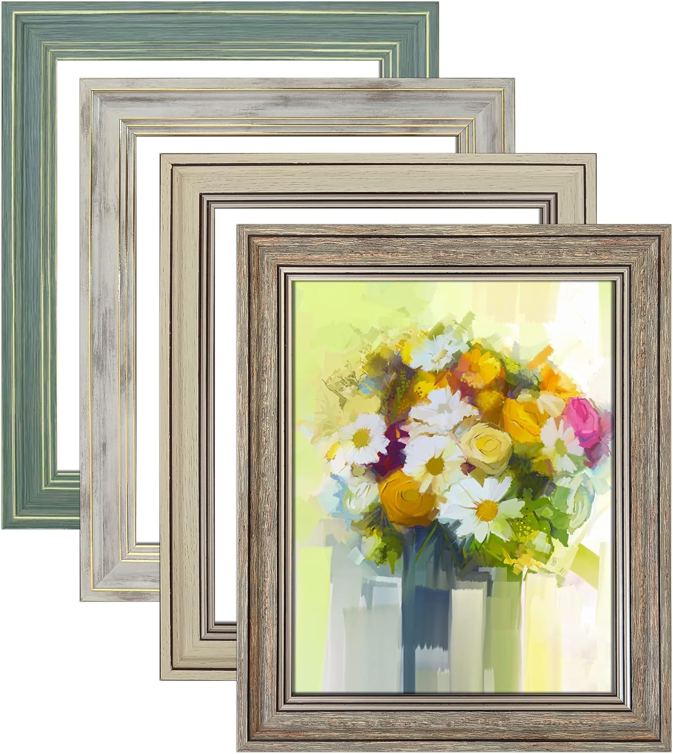 Photo Albums, Frames & Accessories - LUCKYLIFE 8x10 Picture Frame Set of 4, Rustic Farmhouse Picture Frames for Table or Wall Hanging