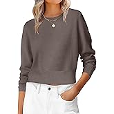 ANRABESS Women’s Long Sleeve Sweaters Cropped Crew Neck Business Casual Light Weight Sweater Tops Fall Fashion Clothes 2025