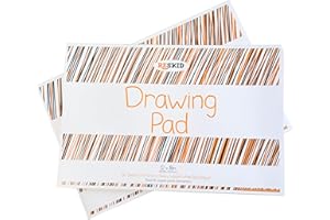 Reskid Drawing Paper Pad (12 x 18 inches) - 50 Sheets, 2-Pack Coloring Art Pads for Kids, Sketch Kids (12x18) (12x18DRAWPAD)