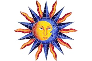 Artistry in Mosaics Sun Moon Ceramic Swimming Pool Mosaic (36" x 37")