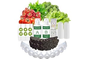 AMBGROW 196Pcs Hydroponic Seed Pods Kit Supplies for Aerogarden Pods, Hydroponics Garden Accessories, Grow Anything Kit with 60 Grow Sponges 12 Grow Baskets 60 Domes 60 Pod Labels 400ml Plant Food Nutrients