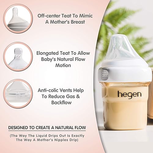 Hegen Newborn Baby Bottles Complete Starter Kit- Anti Colic Baby