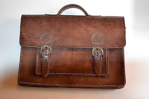 vintage leather school bag