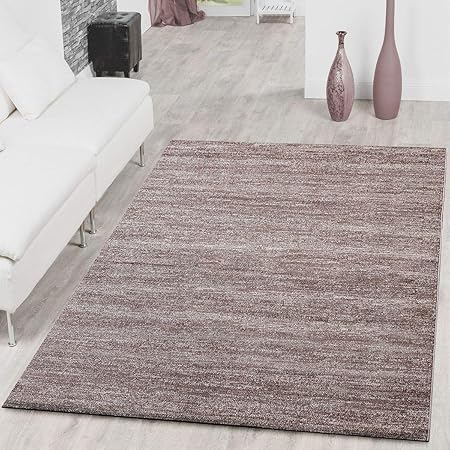 Tt Design Tappeto Braga Moderno A Pelo Corto Tappeti Salotto Monocolore Mélange Tinta Unita Beige Größe240x320 Cm