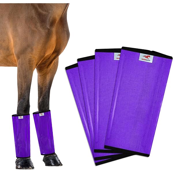 Horse Fly Boots Premium 4-Pack &eggingsoose-Fit Fine Mesh L