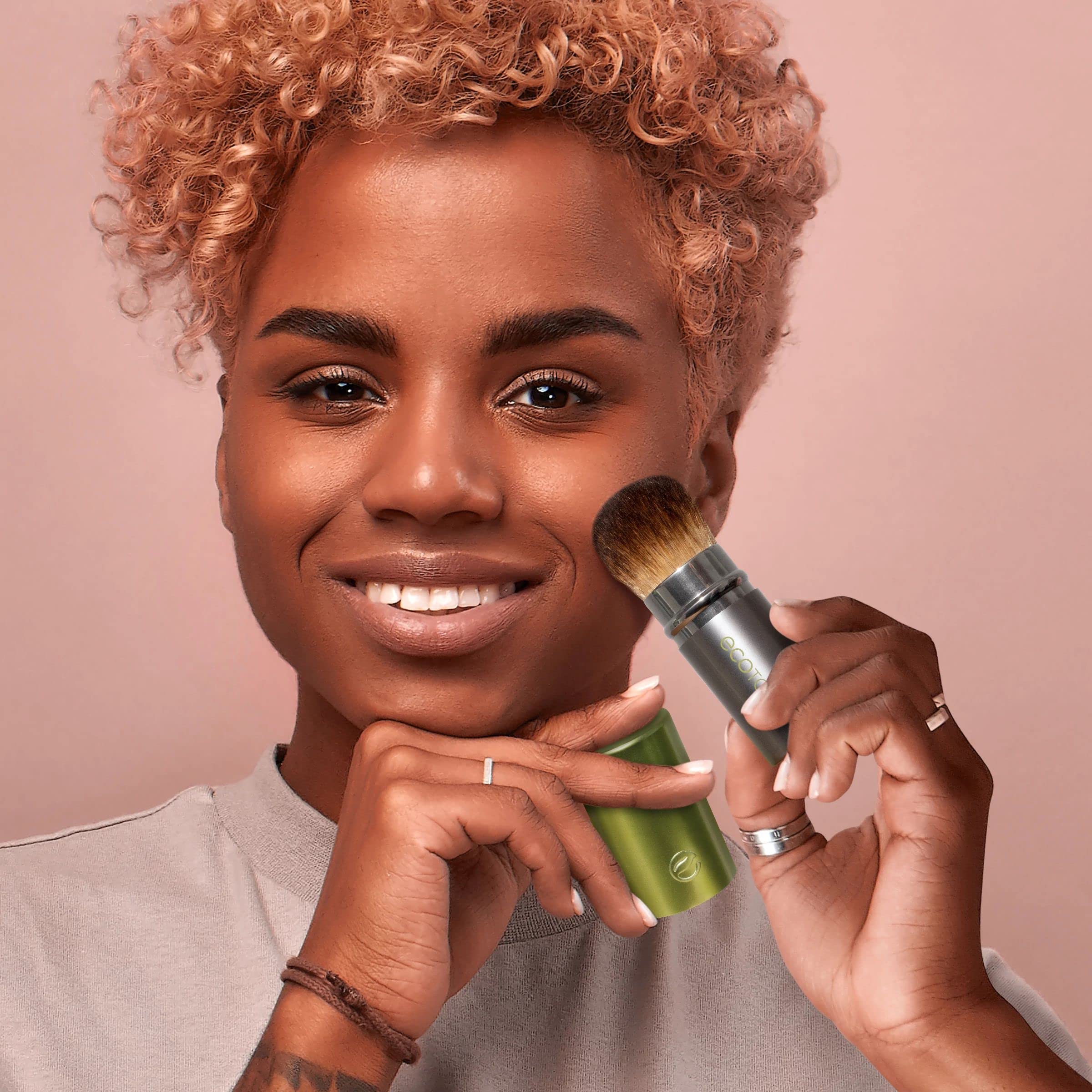 EcoTools Retractable Face Makeup Brush, Kabuki Brush for Foundation