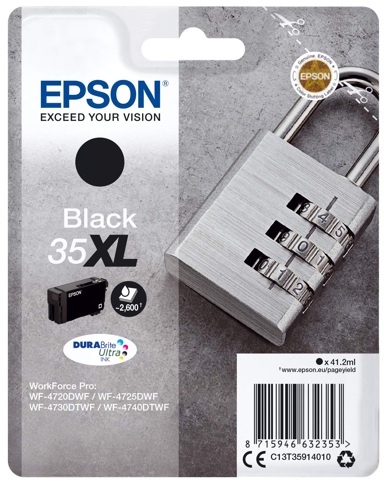 Epson X-Large Inkjet Cartridge - Black, C13T35914020