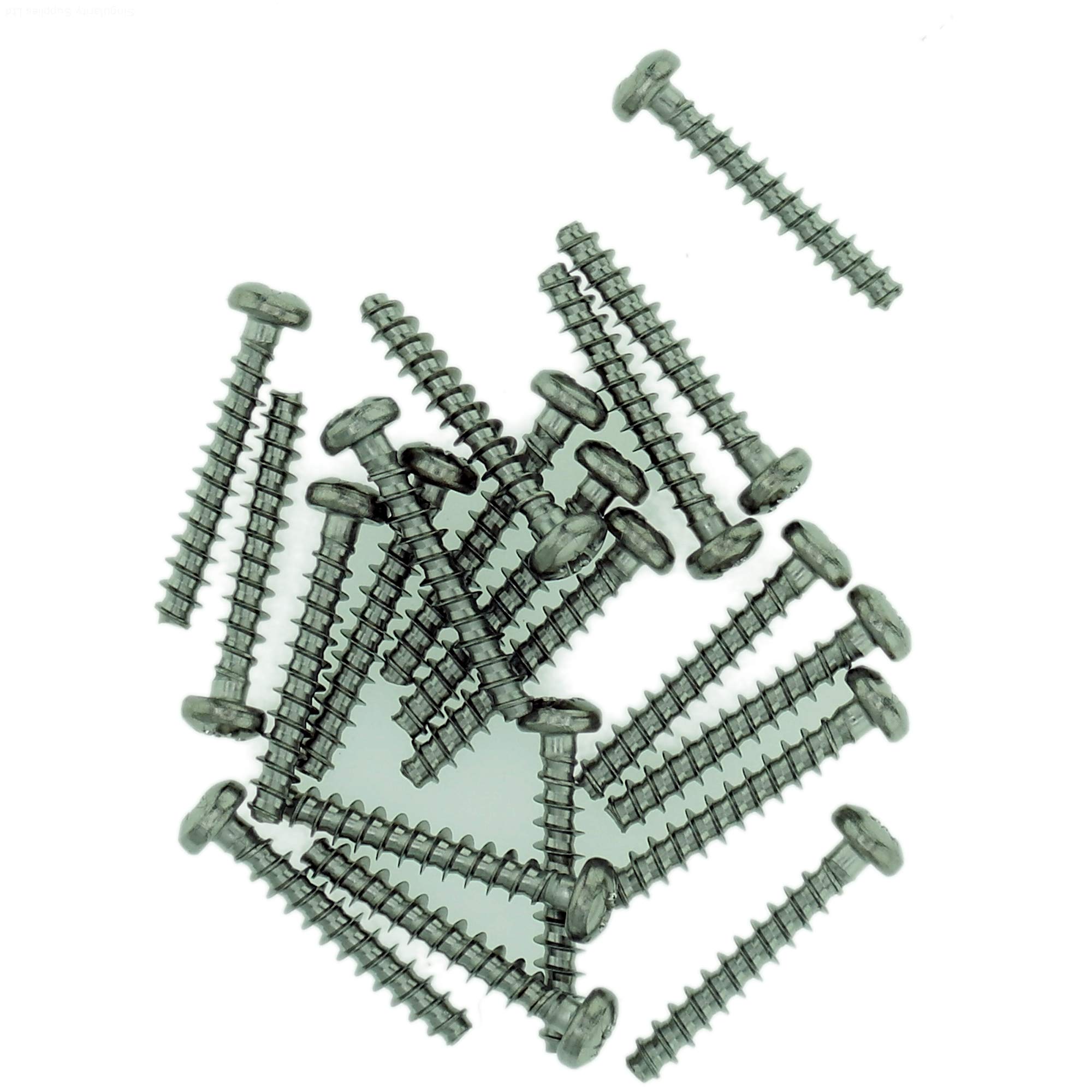 D2.5 (2.5mm x 8mm) Pozi Pan Screws for Plastic - Stainless Steel (A2) (Pack of 20)