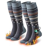 Niorasen Merino Wool Ski Socks for Men Women, Thick Knee High Thermal Winter Snowboarding Socks with Exquisite Box
