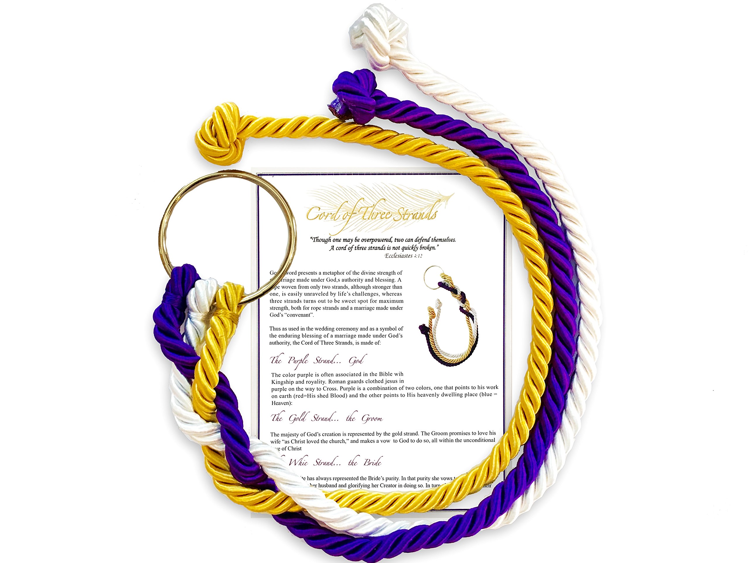 A Stunning Cord of Three Strands Wedding Knot with Ceremony Card by Wedding Bells Pro
