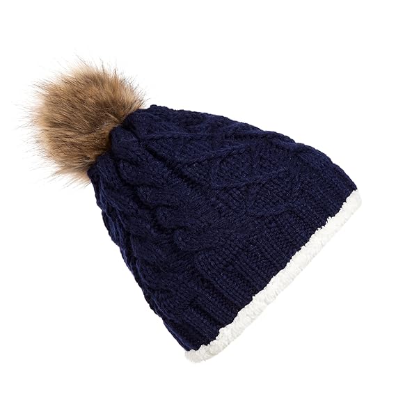 womens navy blue winter hat
