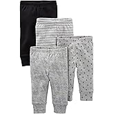 Simple Joys by Carter's Unisex Baby 4-Pack Neutral Pant