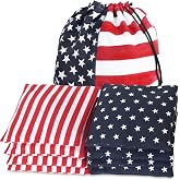 Nattork Cornhole Bags Set of 8 - Premium Corn Hole Bean Bags for Tossing - All Weather Resistant 8 Duck Cloth Double Stiched Corn Hole Bags and Tote Bags - Regulation Size