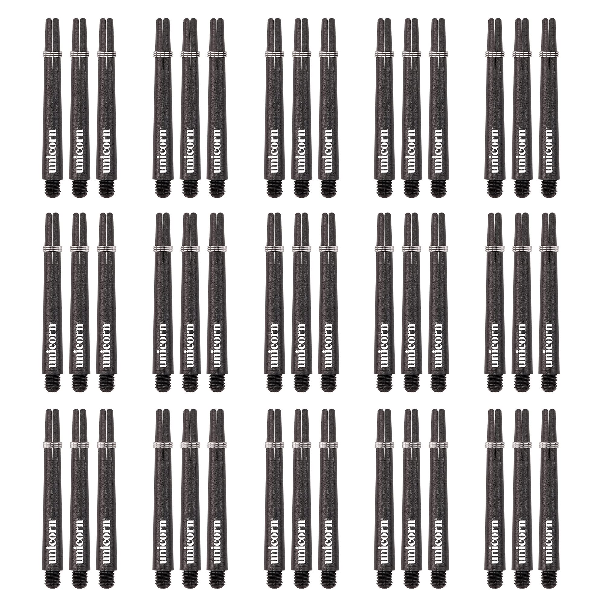 Unicorn Dart Shafts | Gripper 3 Mega Pack| Durable Nylon | Black | 45 Stems | Medium 44.2 mm