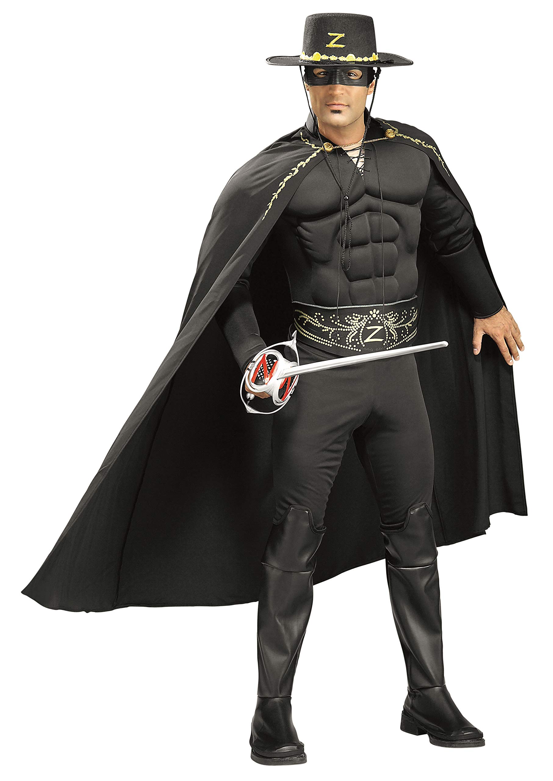Rubie's Deluxe Muscle Chest Zorro Fancy Dress (Standard)