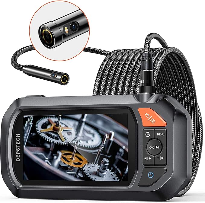 Endoscope DualLens, DEPSTECH 4.3" IPS Screen Industrial Borescope with