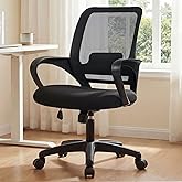 NEO CHAIR Home Office Desk Chair Ergonomic Mesh with Lumbar Support, Black | Comfortable Mesh Support, Adjustable Height, 360&deg; Swivel and Smooth Casters Designed for Long Hours of Work or Study