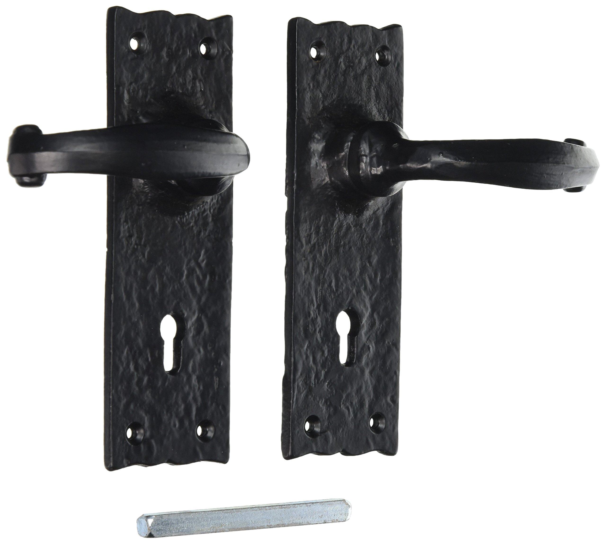 Merriway BH05869 Wessex Suite Lever Lock Set, 128mm (5 inch) - Antique Black