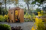 Keter Darwin 4x6 Garden Shed Natural Wood-Look Evotech Composite view 3