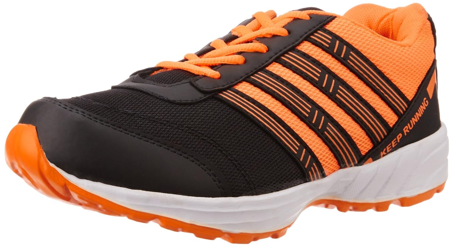 black orange running shoes