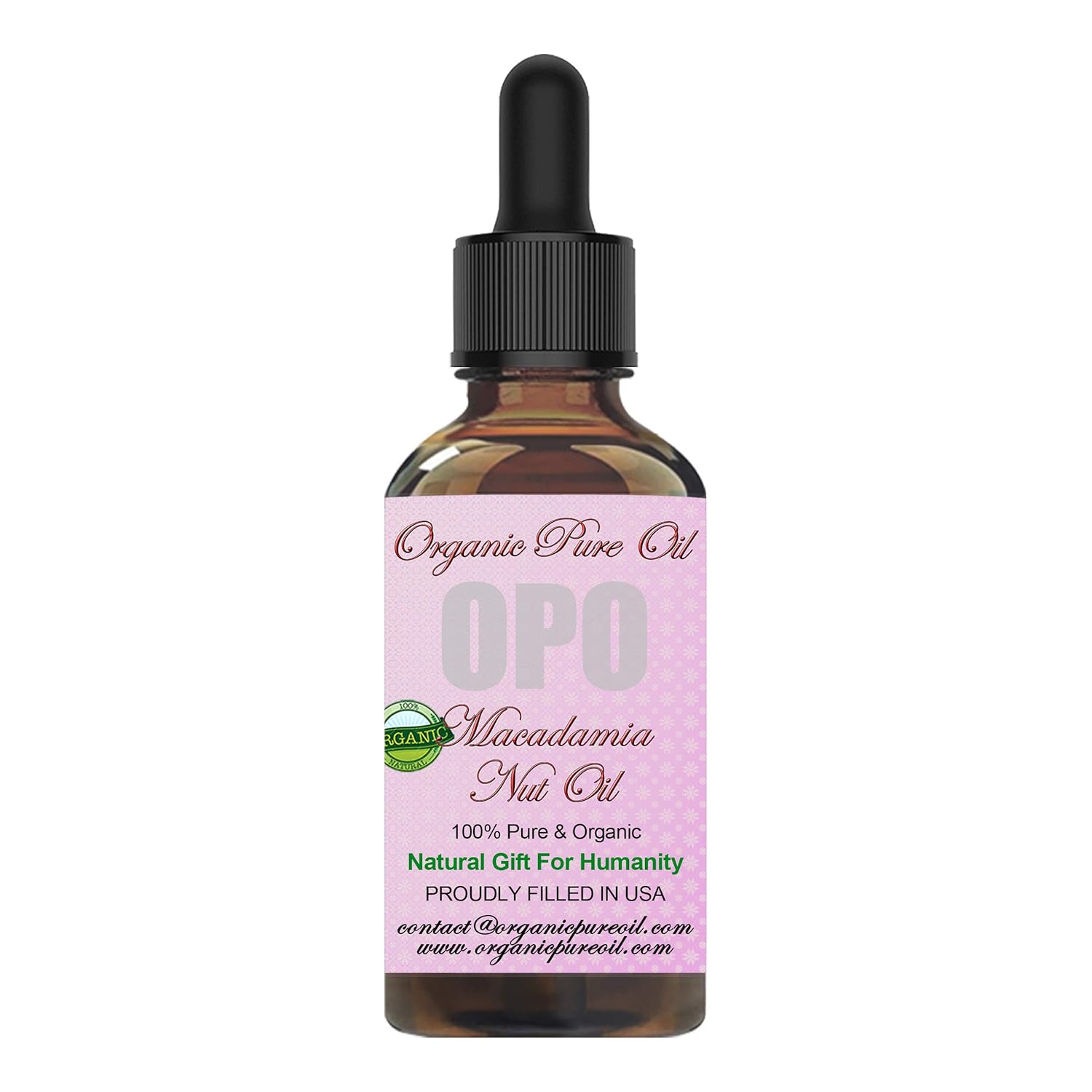 Macadamia Nut Oil 1 oz 100 Pure, Organic, All Natural