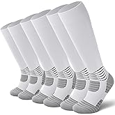 IRAMY Compressive Soccer Socks Ankle Compression Support Coolmax Wicking Anti-Slip Football Baseball Softball 1/2/3 Packs