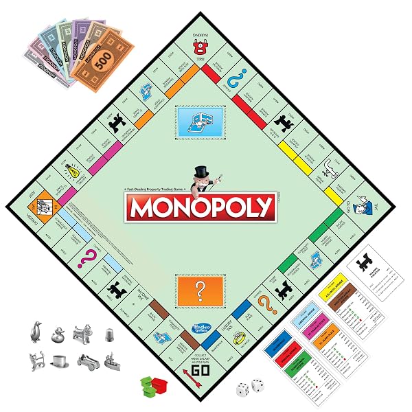 MONOPOLY GAME, FAMILY BOARD GAMES FOR 2 TO 6 PLAYERS & KIDS AGES 8 AND UP, INCLUDES 8 TOKENS (TOKEN VOTE EDITION)