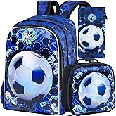 3PCS Dinosaur Backpack for Boys, 16 Inch Kids Water Resistant Preschool Elementary Kindergarten Bookbags and Lunch Box | Kids, Water Resistant, Preschool, Elementary, Kindergarten