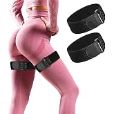 2 Pcs Blood Flow Restriction Bands for Women BFR Bundle Booty Band Occlusion Band Adjustable Occlusion Resistance Best Fabric Resistance Bands for Legs Butt Hip Building Workouts Squat Thigh