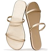 Project Cloud Summer Sandals for Women 2026 - Memory Foam Insole and Eco-Crafted Leather Beach Flip Flops for Women - Non Slip and Lightweight Double Strap Womens Sandals (Transition)