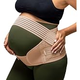 BABYGO 4 in 1 Pregnancy Belly Band, Maternity Support Belt | Loved By Over 1 Million Moms. Relief for Back, Pelvis, Hips, Round Ligament, Sciatica. Exercise Book Included.