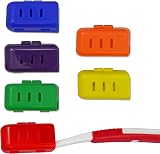 Dental Aesthetics Toothbrush Cover Set - 6 Colorful Ventilated Caps view 1