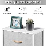 Yaheetech Vertical Narrow Chest of Drawers 4-Drawer Fabric Storage Unit Light view 4